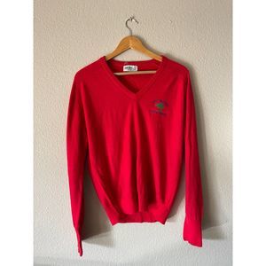 Vintage US Open Pebble Beach Sweater, Made in USA Red (M)